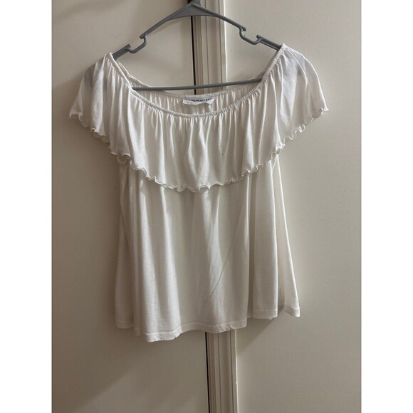 Fringe Off Shoulder White Blouse - Picture 3 of 10